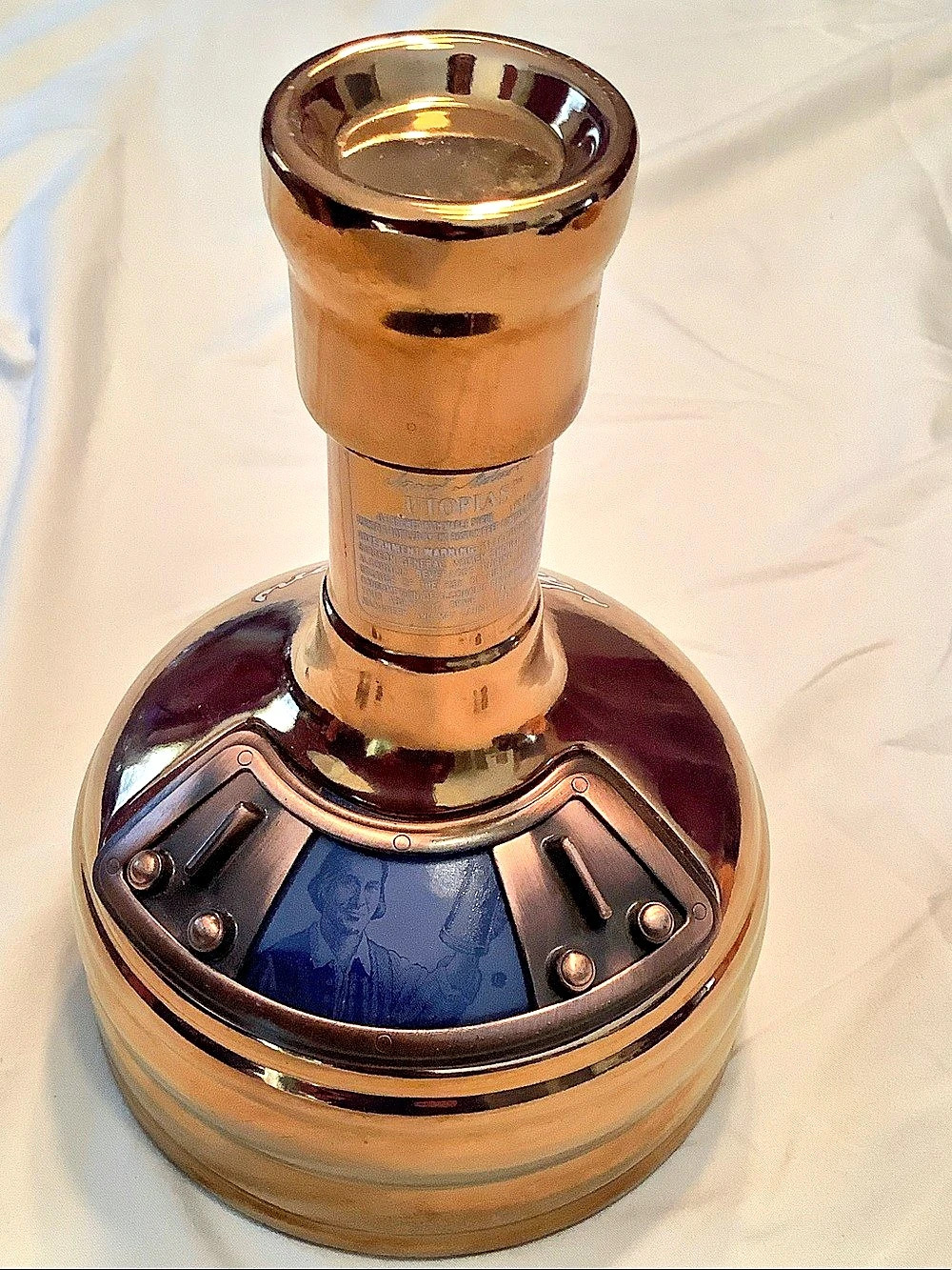 Samuel Adams Utopias Ceramic Brew Kettle Decanter Brown & Gold